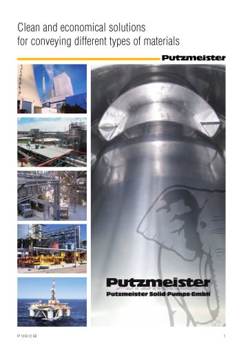 Putzmeister Solid Pumps - Clean and economical solutions for conveying different types of materials