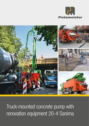 Truck-mounted concrete pump with  renovation equipment 20-4 Sanima