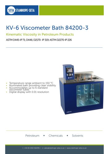 KV-6 Viscometer Bath 84200-3