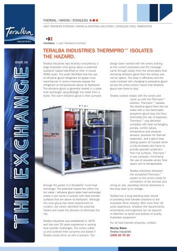 TERALBA INDUSTRIES THERMPRO™ ISOLATES THE HAZARD.