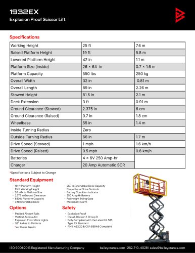 1932EX explosion-proof scissor lift