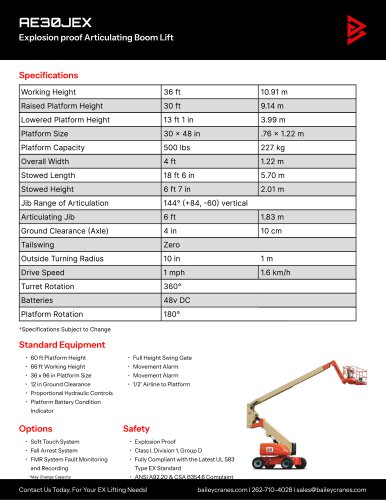 AE30JEX explosion-proof articulated boom lift