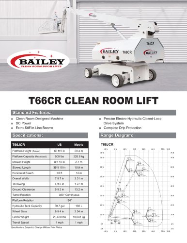 T66CR Clean Room Lift