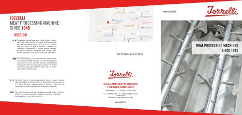 Iozzelli Meat Processing Machines Short Overview