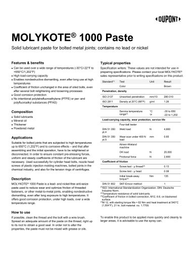 MOLYKOTE® 1000 Paste