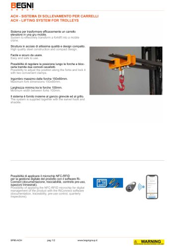 ACH - LIFTING SYSTEM FOR TROLLEYS