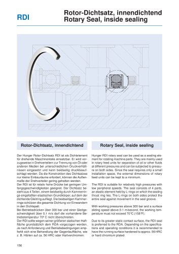 Rotary Seal, inside sealing RDI