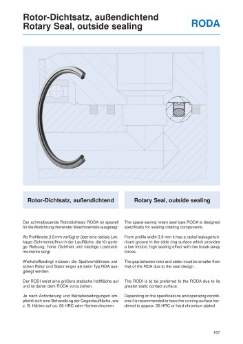 Rotary Seal, outside sealing RODA