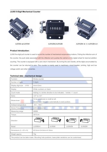 Hitech Mechanical Counter JL055