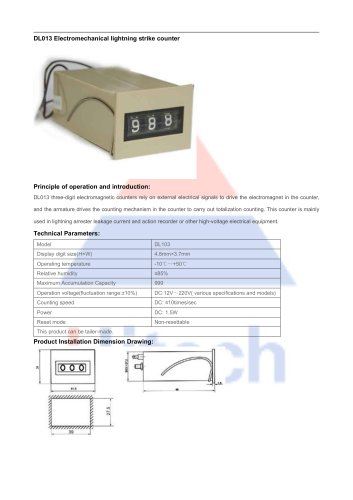 Hitech Pulse Totalizer counter DL013