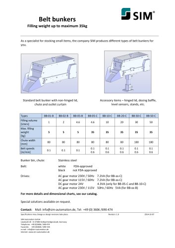 SIM hoppers and belts Brochure en