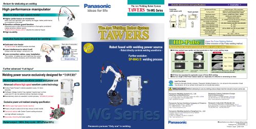 CO2/MAG Welding Robot Systems / TA-WG Series