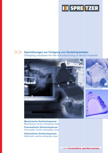 Clamping solutions for the manufacturing of dental implants