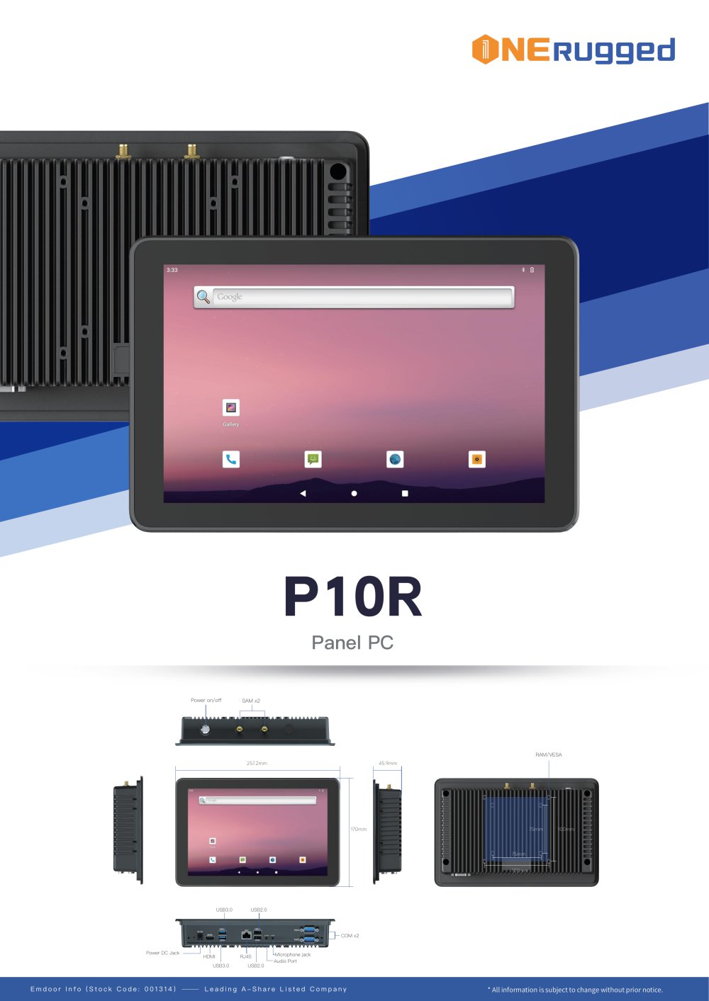 EM-P10R Specification - Emdoor Information Co., Ltd.