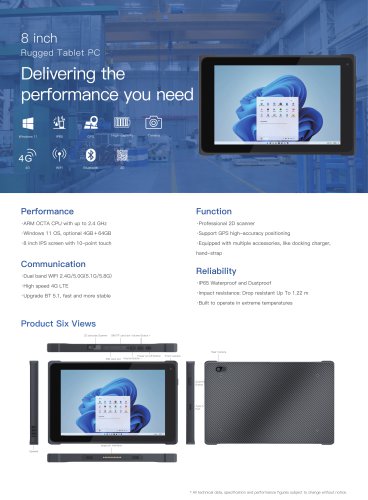 EM-Q89 Emdoor Info. Windows 11 Rugged Tablet PC 