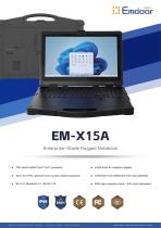 EM-X15A 15.6-inch FHD Fully Rugged notebook support windows 11/10 OS certificated by IP65& MIL-STD-810H
