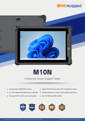 ONERugged M10N 10.1inch with 1000nits Rugged moblie tablet