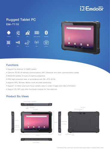 Rugged Tablet PC EM-T11X