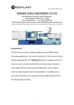 Horizontal injection molding machine TH280PET