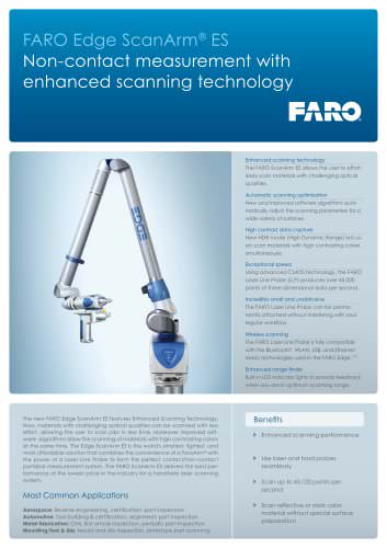 Tech sheet - FARO Edge ScanArm ES