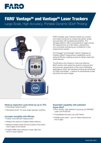 Tech Sheet FARO Laser Tracker Vantage