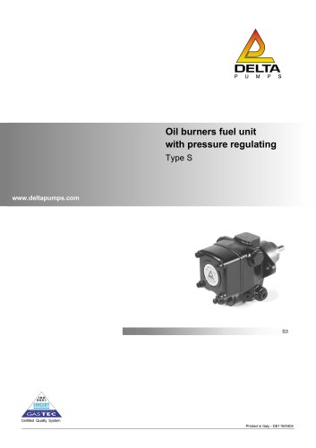 S Oil burners fuel unit with pressure regulating