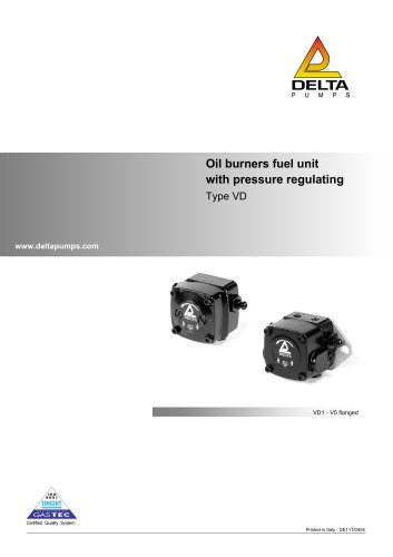 VD Oil burners pump with pressure regulating