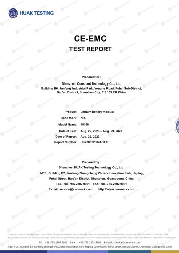 Home energy storage CE-EMC-Test report