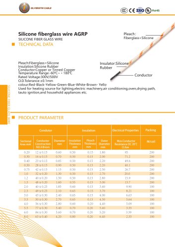 Silicone fiberglass wire AGRP