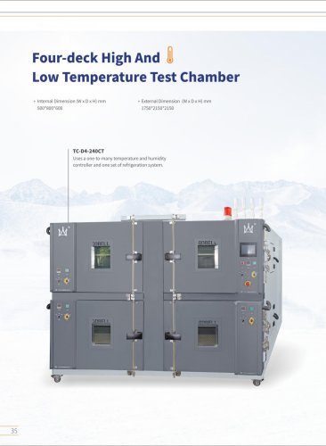 Four Deck High And Low Temperature Test Chamber