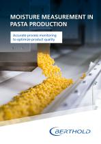 Moisture in pasta production