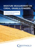 Moisture on cereal, grains & powders