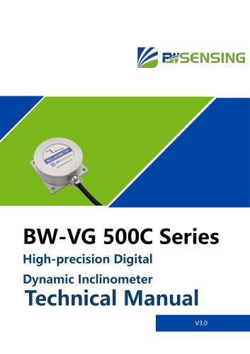 BW-VG 500C High-precision Digital  Dynamic Inclinometer  Technical Manual