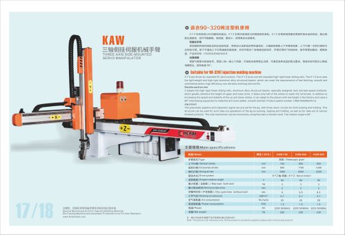 Cartesian robot for 90~320 Ton IMM-SANTSAI MACHINERY