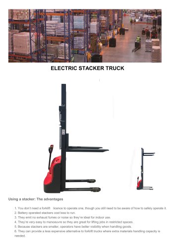 Fully Electric Power Wolkie Straddle Stacker Fork-SANTAI MACHINERY