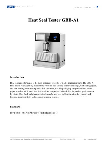 GBB-A1 Heat Seal Tester (20250530)