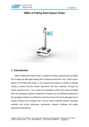 GBD-L2 Falling Dart Impact Tester