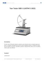 GBD-S Tear Tester (ASTM D 1922)