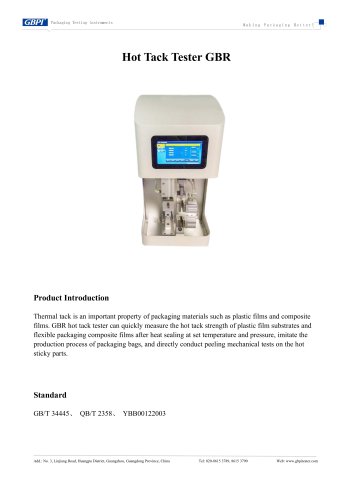 GBR Hot Tack Tester Catalogue (20250527) - 2025.8.29 update