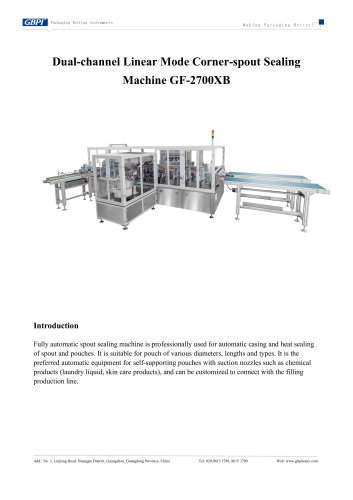 GF-2700XB Dual-channel linear mode corner-spout sealing machine A0 (20250604) 2026.2.28