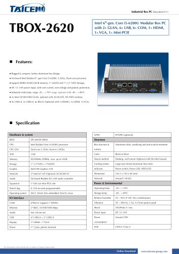 TAICENN/Box computer/TBOX-2620