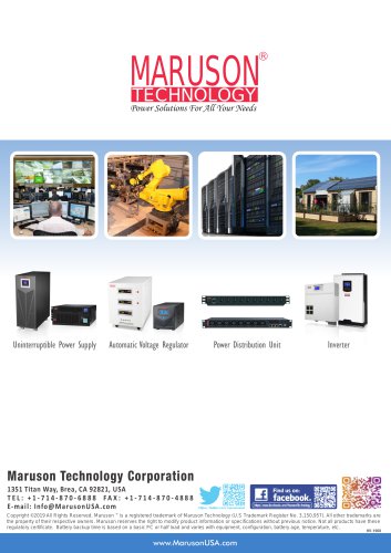 Maruson Catalog (220V UPS/AVR/Inverter)