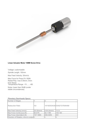 Linear Actuator Motor 22MM Screw Drive Lift Motor Drive Systems