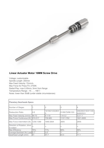 Linear Actuator Motor 32MM Screw Drive Lift Motor Drive Systems