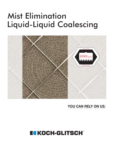 Mist Elimination Liquid-Liquid Coalescing