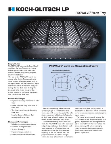 PROVALVE® Valve Trays