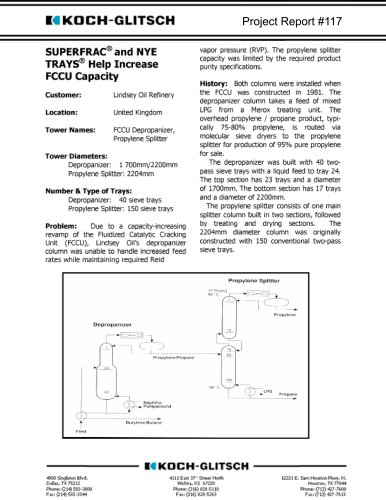 SUPERFRAC® Trays  - Project Report