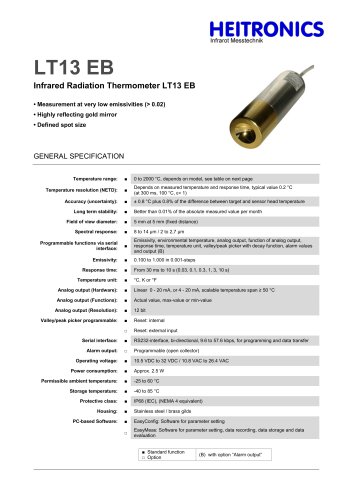 LT13 EB - Infrared Radiation Thermometer