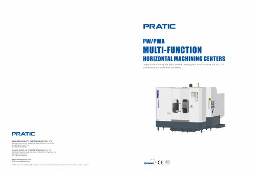 PW/PWA Series Horizontal Machiing Center