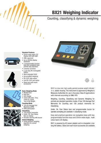 BX21 Weighing Indicator